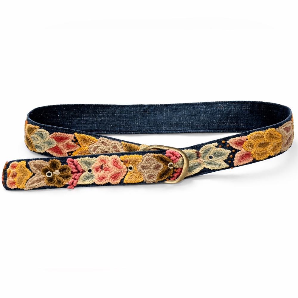 Peruvian Handmade Embroidered Floral Women's Belt
